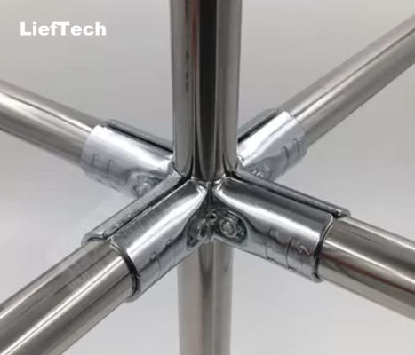 simple structure Chrome Plated Pipe Connectors Steel Tubing Fittings for 28mm pipe