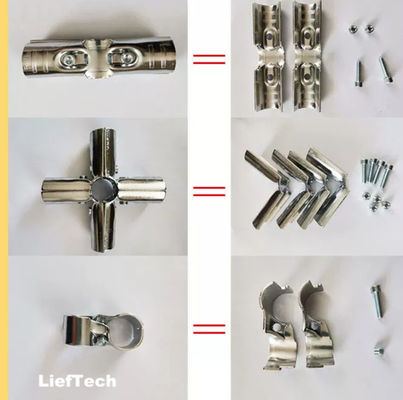 Modular Structure Chrome Waste Pipe Fittings For Storage Rack