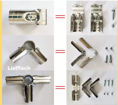 T Shape Vertical Chrome Tubing And Fittings Joint Connector