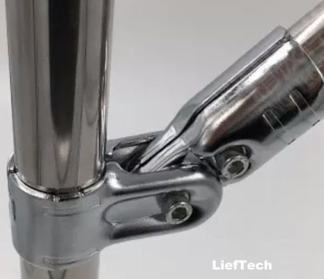 Metal Joints Chrome Plated Pipe Connectors Adjustable 40~60 Degree
