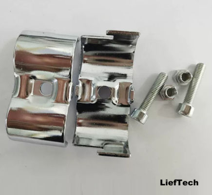 CRS Cold Rolled Steel Double Pipe Connector For 28mm Dia Chrome Pipe