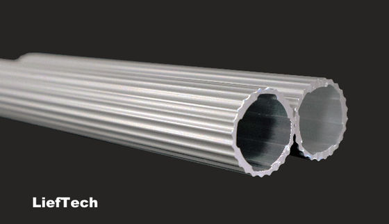 Thickness 1.2mm Aluminium Alloy Pipe Roller Shaft Corrugated Aluminum Tube