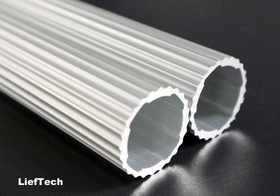 Thickness 1.2mm Aluminium Alloy Pipe Roller Shaft Corrugated Aluminum Tube