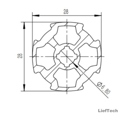 reinforced Aluminum Lean Pipe recyclable material oxidized surface