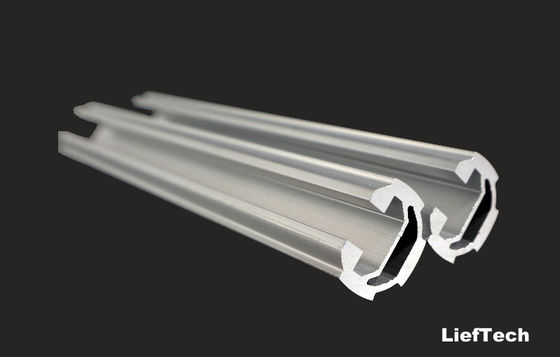 Thickness 1.7mm Anodized Aluminum Tube Pipe With Groove ISO9001