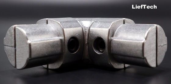 Silver Aluminium Pipe Connectors Internal Aluminum Corner Connector