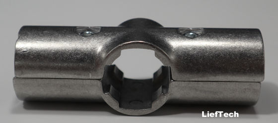 6063 T5 Aluminum Alloy Cross Pipe Joint Easy assembly oxidized surface