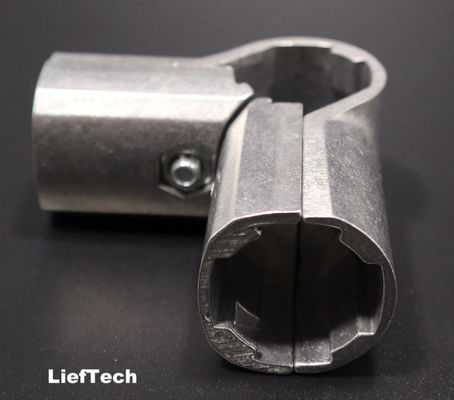 4 Way Aluminium Pipe Connectors standard size 90 Degree Right Angle Joints