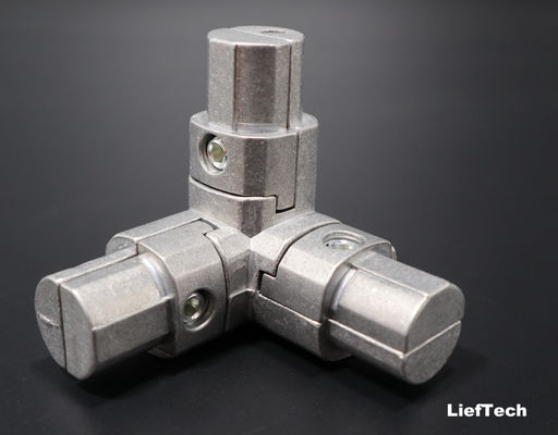 Three Dimensional 90 Degree Pipe Joint Anodized Aluminum Connector