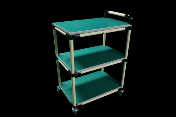 Payload 60kg Pipe Work Bench Silver Panel Board Trolley High Utilization Rate